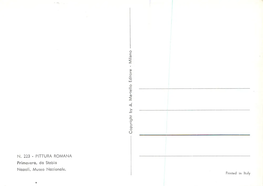 Primavera — fresque romaine — A. Martello Editore, N. 223 - Verso