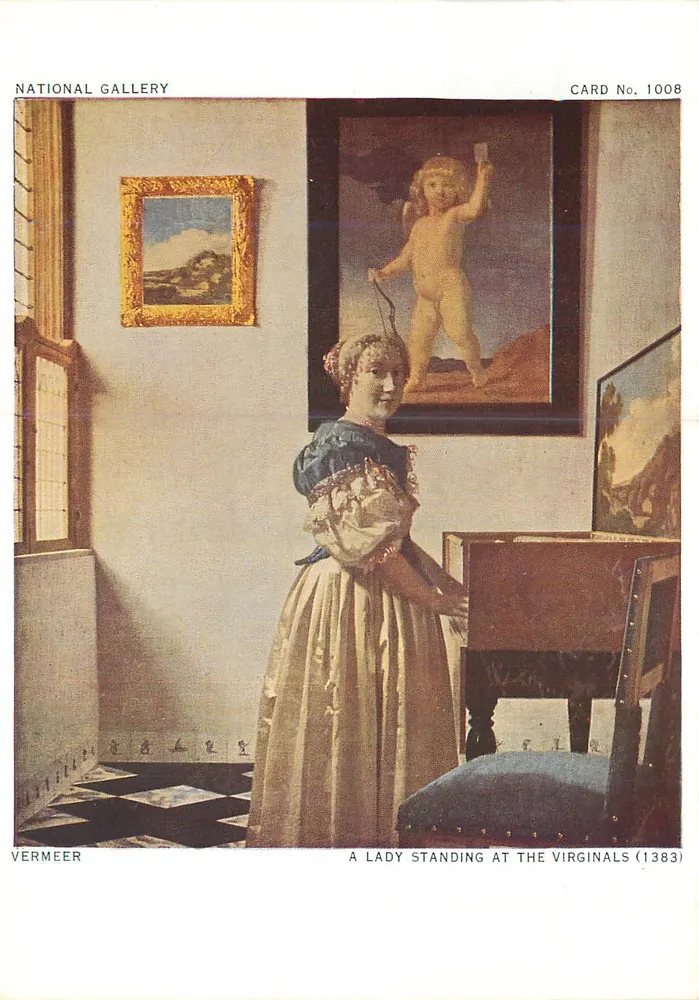 Eine Dame am Virginal stehend — Vermeer — National Gallery — Karte Nr. 1008 - Vorderseite