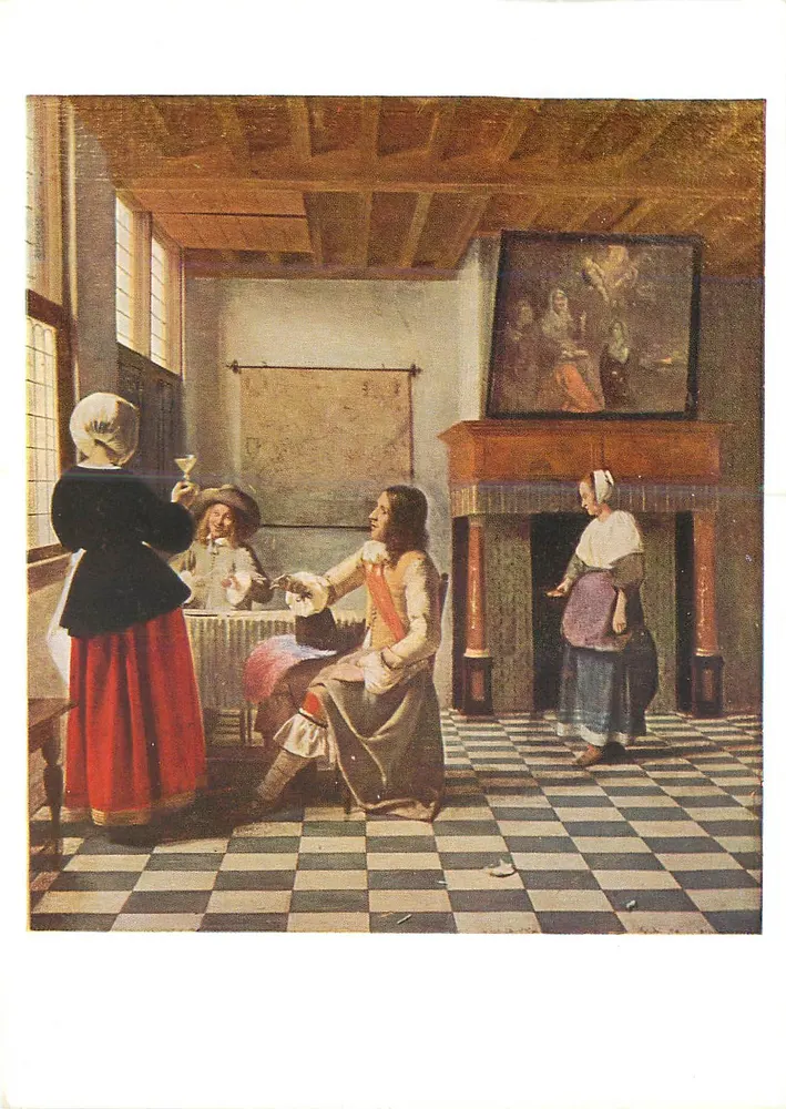 P. de Hooch — Innenraum eines holländischen Hauses — National Gallery, Karte Nr. 1035 - Vorderseite