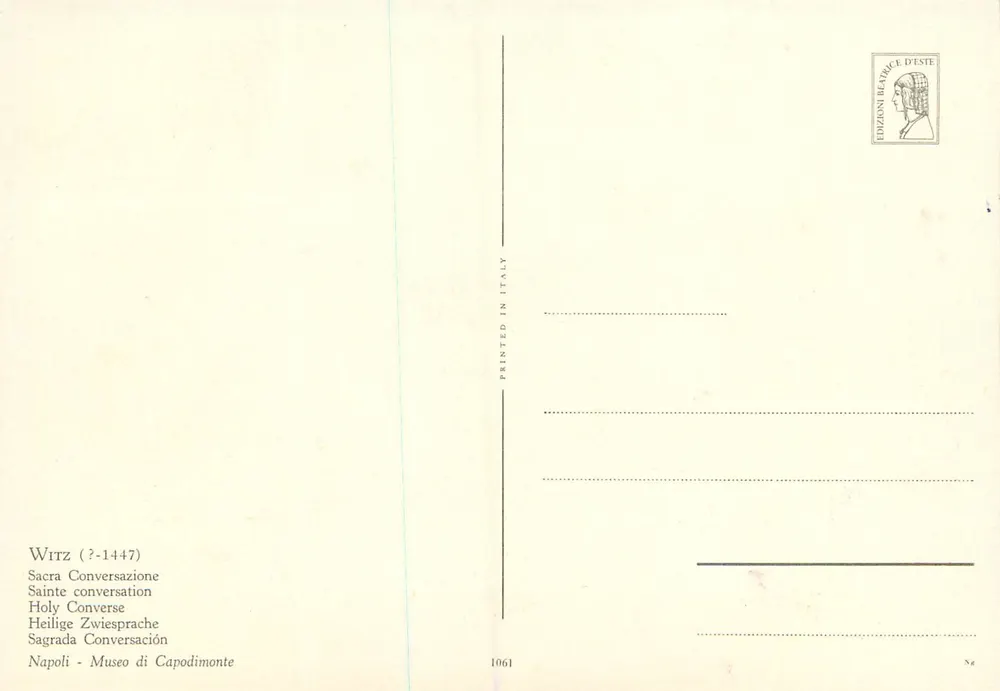 Sainte Conversation — Witz (?-1447) — Editions Beatrice d'Este, No. 1061 - Back