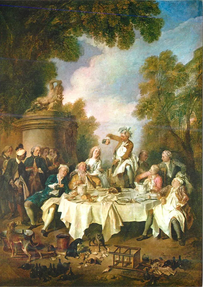 O Almoço de Presunto — Lancret — Museu Condé - Chantilly — N° 10 - Frente