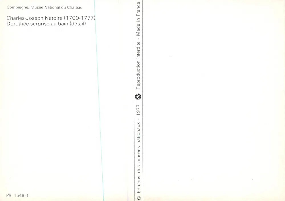 Dorothee beim Bad überrascht — Detail — Editions des musées nationaux, PR. 1549-1 - Rückseite