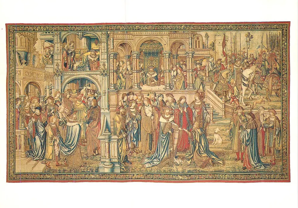 David's Teppich — David erfährt vom Tod des Kindes — Nationalmuseum der Renaissance, Schloss Ecouen - Vorderseite