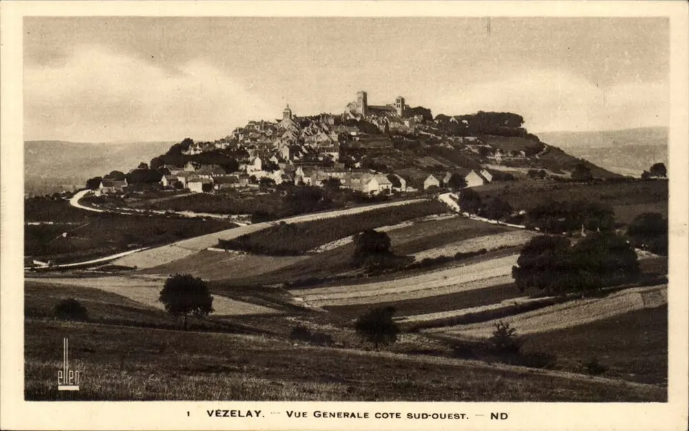 Vézelay — Vista Geral da Costa Sudoeste — Editor Ellen - Frente