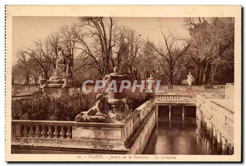Nîmes - Jardin de la Fontaine - Le Nymphée - Recto