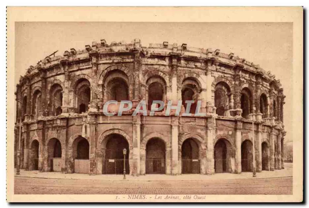 Nîmes - Les Arènes, côté Ouest — Phototypie Cambier, Mâcon - Frente