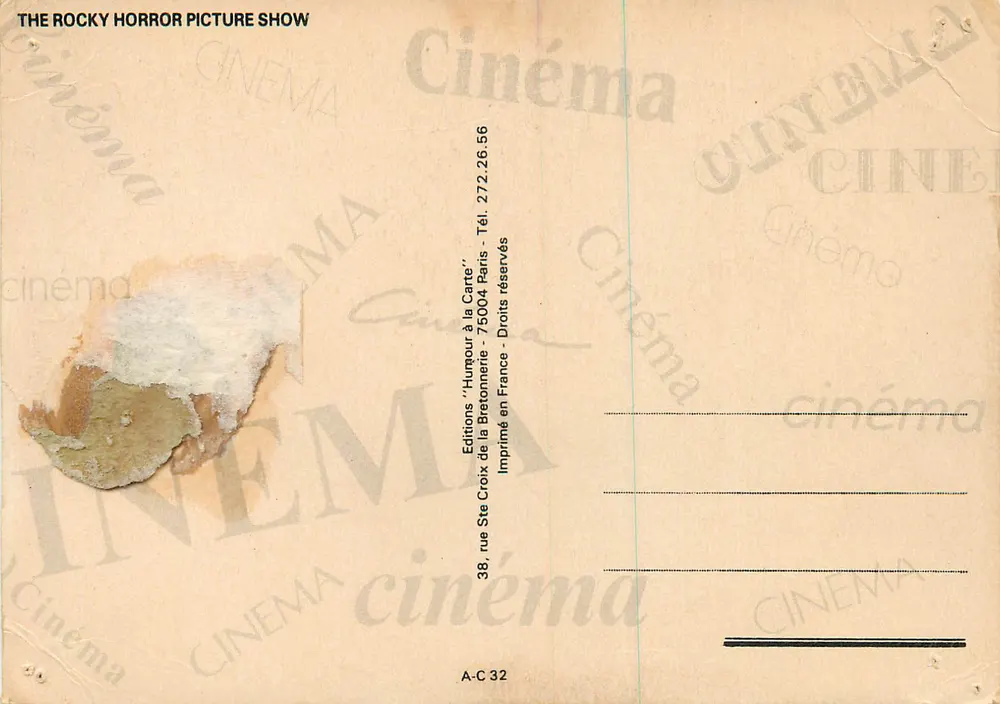 Les Lèvres — The Rocky Horror Picture Show — Stijl A, 75/127 - Achterkant