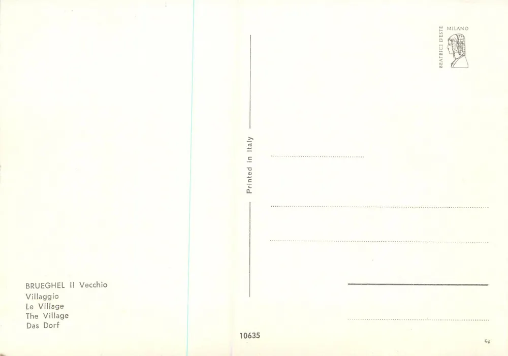 Vila — mercado animado — Beatrice Deste, n° 10635 - Verso