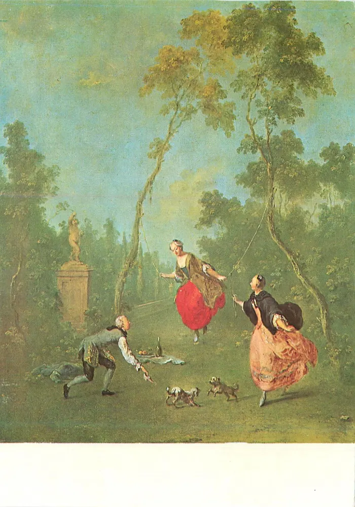 Dama na gangorra — cerca de 1760 — Norbert Grund (1717-1767) — edição Národní galerie Praha - Frente