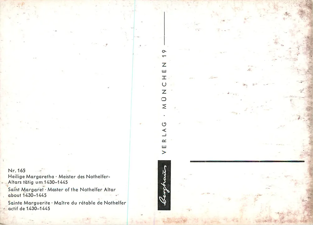 Sainte Marguerite — Maître du rétable de Nothelfer — Verlag Corphäus - Verso