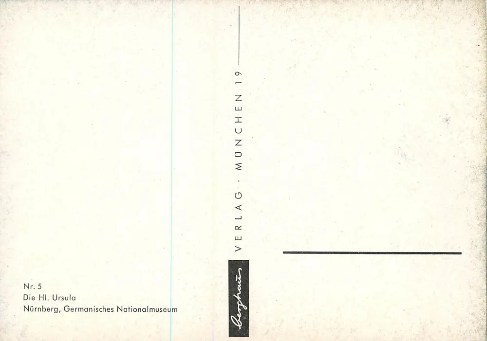 Sainte Ursule — Nürnberg, Germanisches Nationalmuseum — Verlag Berghäus - Verso