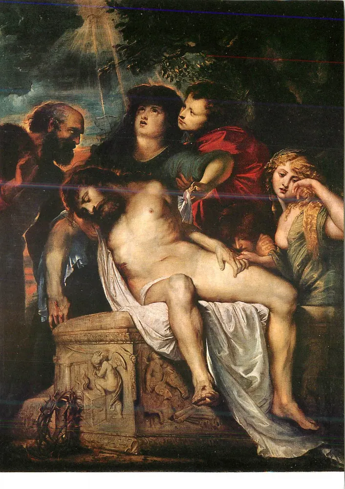 Abnahme des Christus — Galerie Borghese — Verlag E. Richter, n° 159 - Vorderseite