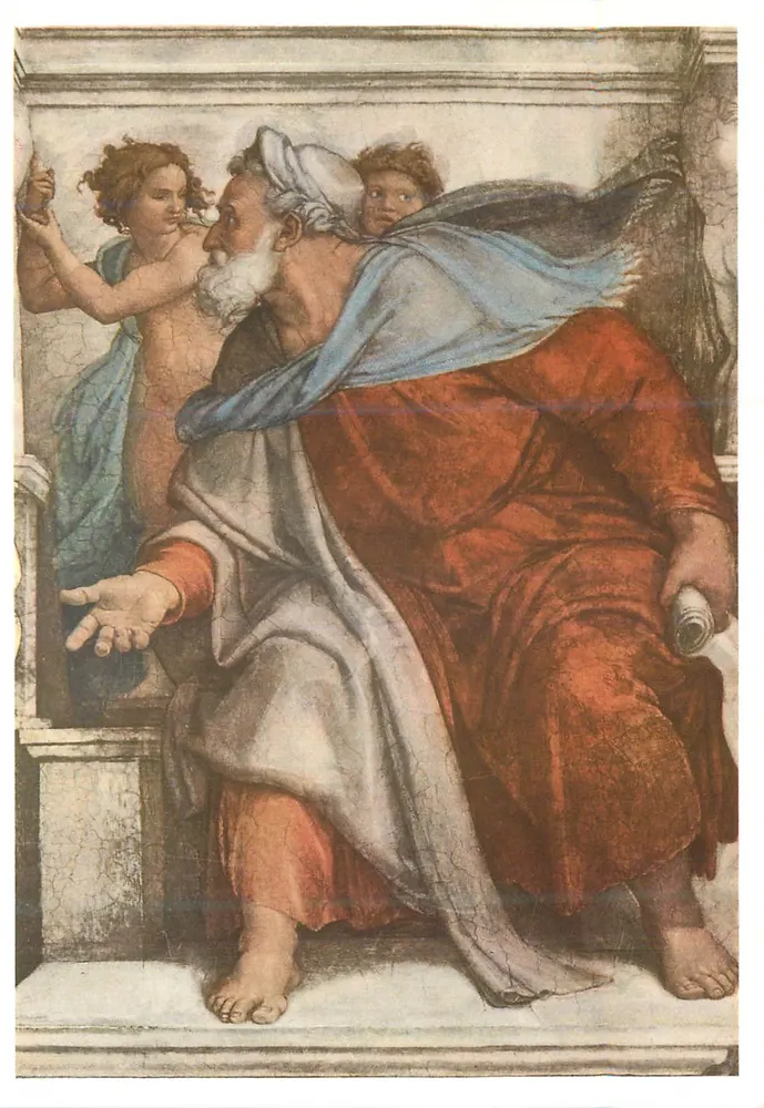 Profeta Ezequiel — fresco de Michelangelo — Capela Sistina, Roma - Frente