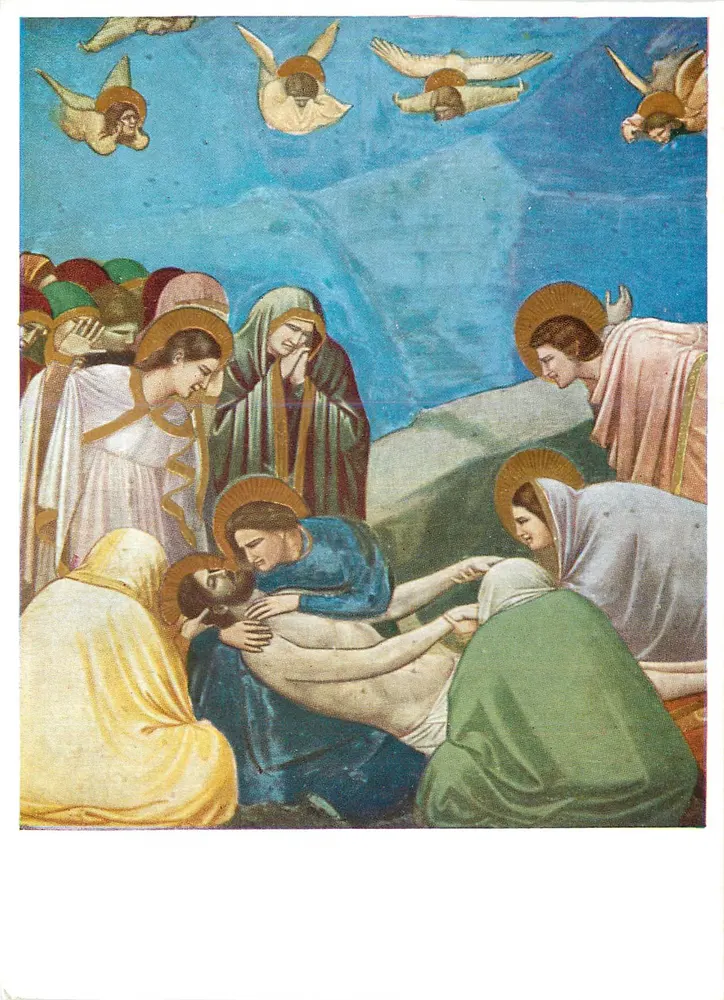 Die Abnahme Christi — Teil — Giotto, Cappella degli Scrovegni, Verleger A. Martello - Vorderseite