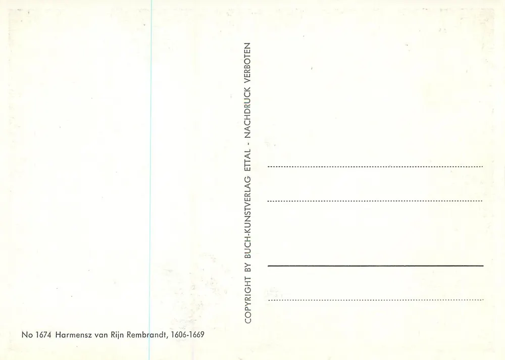 Jesu-Cristo — retrato — editor BUCH-KUNSTVERLAG, n° 1674 - Verso