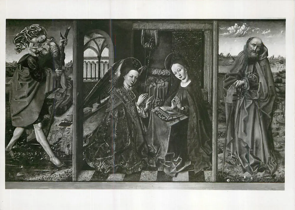 Triptyk religijny — Święta Katarzyna Aleksandryjska — Wydawca J.E. Bulloz - Awers
