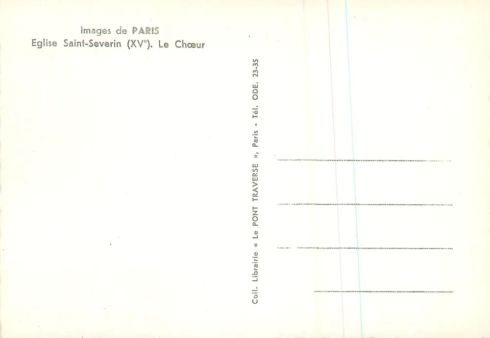 Igreja de Saint-Séverin (século XV) — O Coro — Images de PARIS - Verso