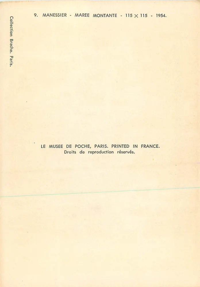 Maree Montante — Manessier — Coleção Brache, Paris — 1954 - Verso