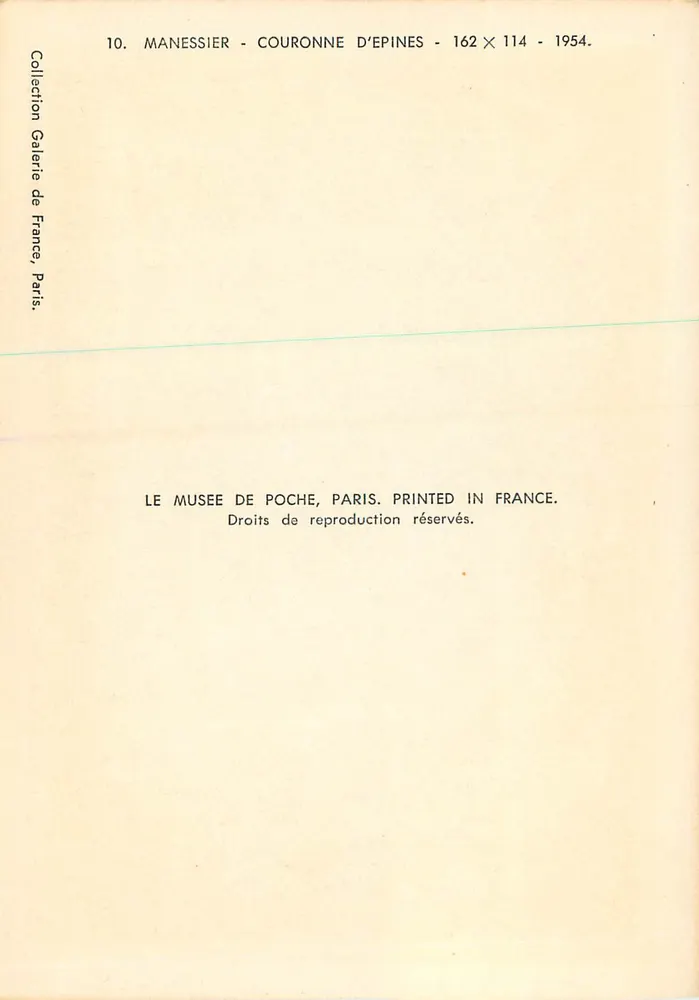 Manessier - Coroa de Espinas — 162 × 114 — 1954 — Museu de Bolso, Paris - Verso