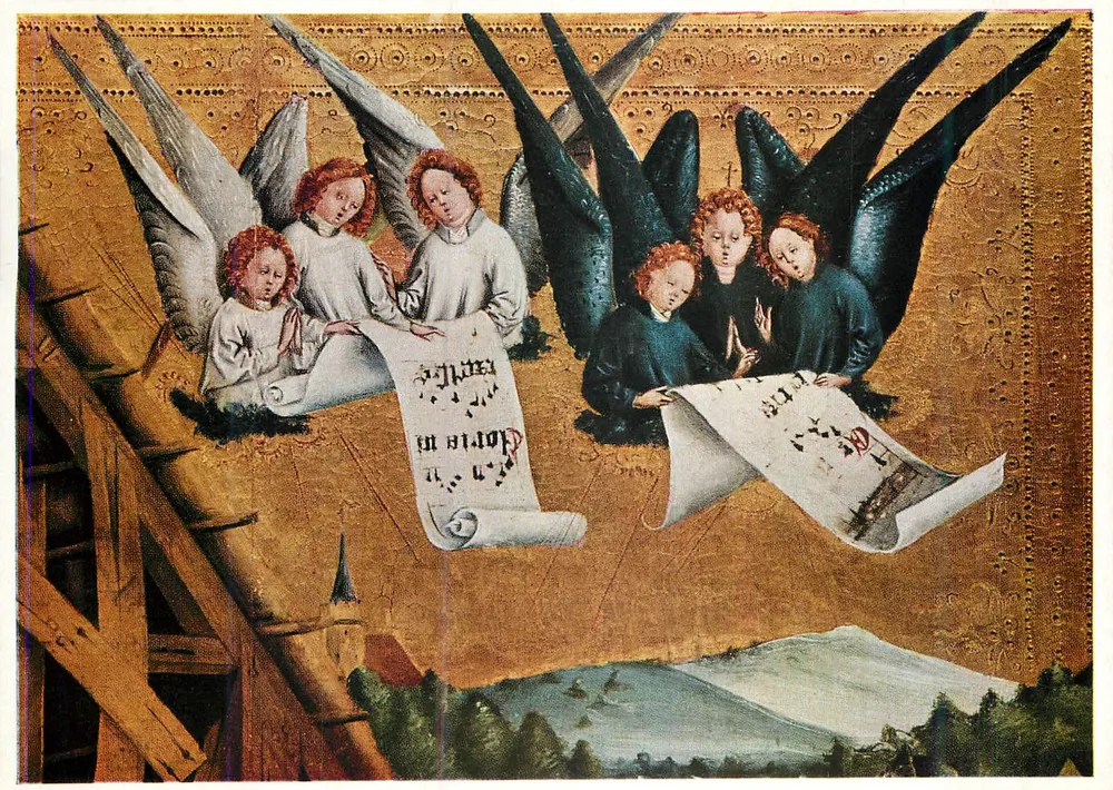 Singen Engel — Johann Koerbecke (1446–1491) — F.A. Ackermann Kunstverlag - Vorderseite