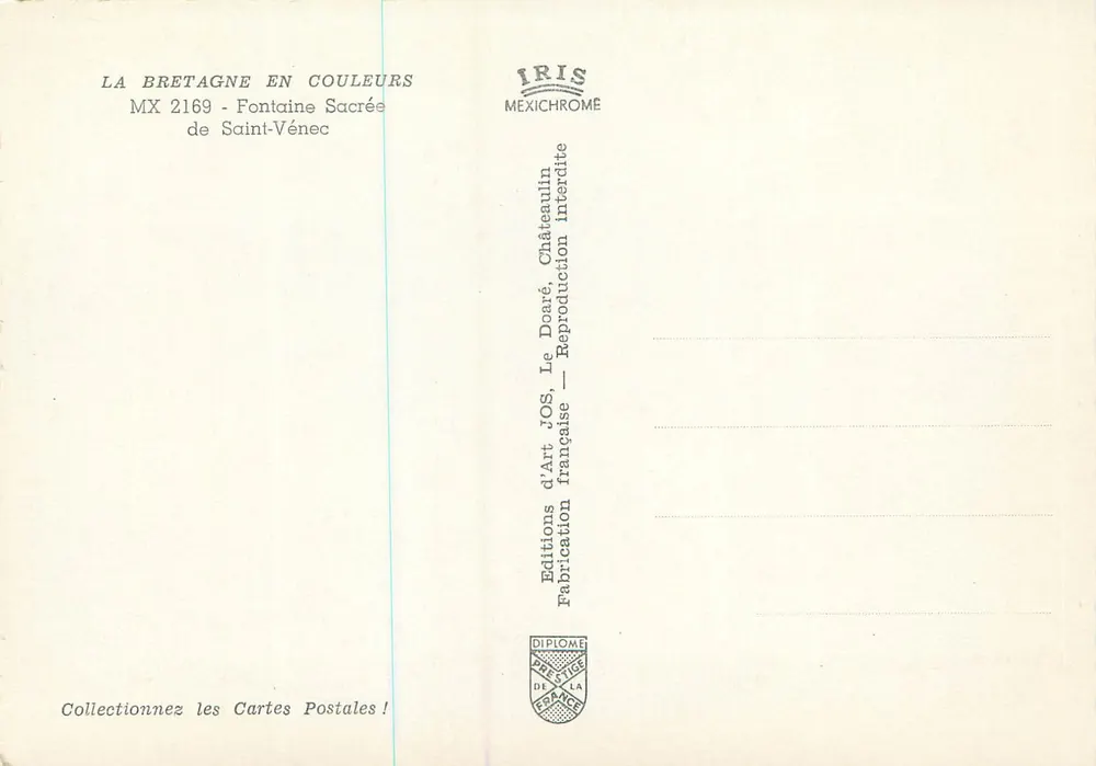 Heilige Fontäne — Saint-Vénéne — Éditions JOS - Rückseite