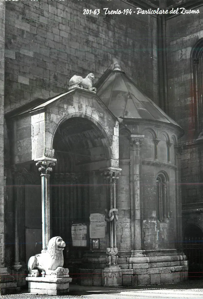 Trento - Particular do Duomo — editor Édizioni Ghedina, Cortina - Riva del Garda - Frente