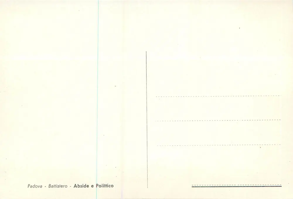 Padova — Batistério — Abside e Politica - Verso