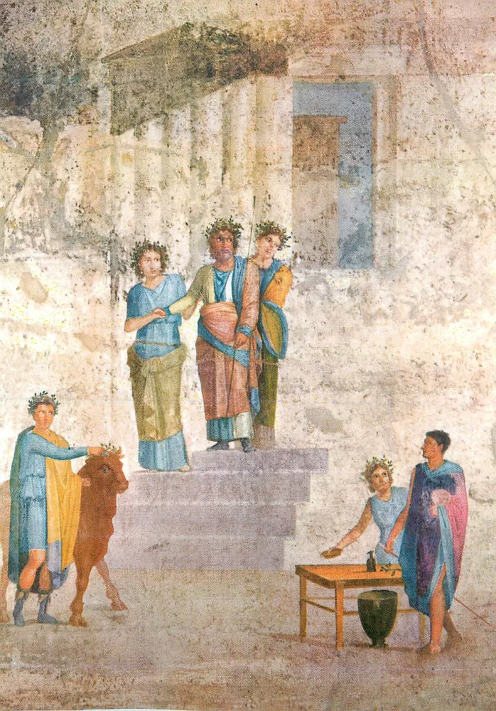 Jason présente à son oncle Pélée — aff. prov. de Pompéi — Ed. S.A.C. n°239 - Recto