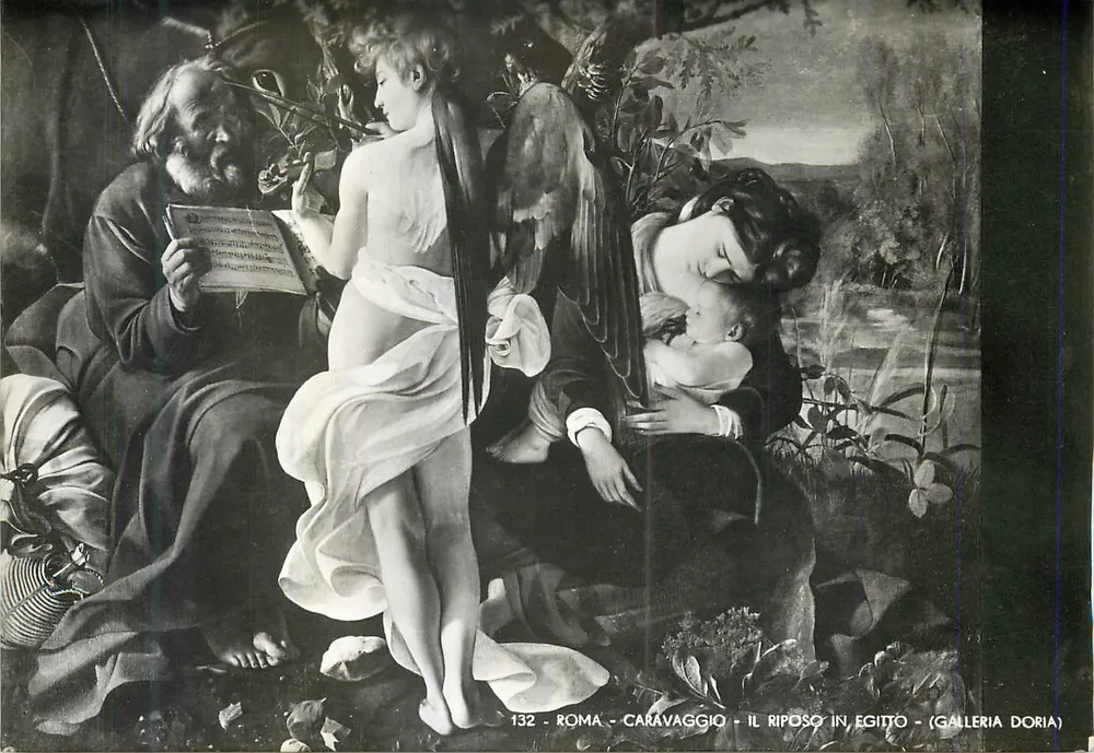 Rom - Caravaggio - Der Ruhe in Ägypten - (Galleria Doria) - Vorderseite