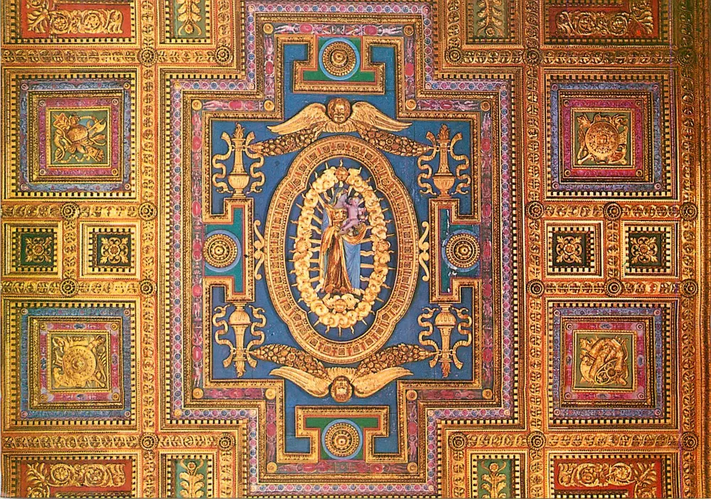 Roma - S. Maria in Aracoeli — détail du plafond (séc. XVI) — bimospa-roma - Recto