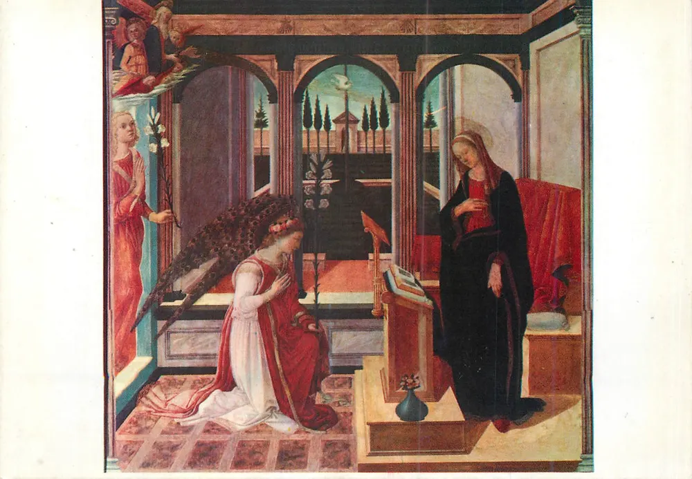 Anunciação — Filippino Lippi (1457-1504) — Clichés Parretti, Firenze - Frente