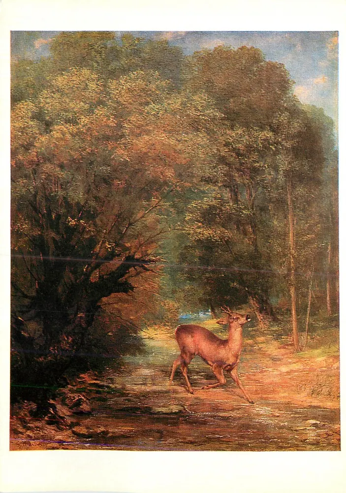 Der gejagte Hirsch, der lauscht — Gustave Courbet (1819-1877) — Éditions Braun, n°301 - Vorderseite
