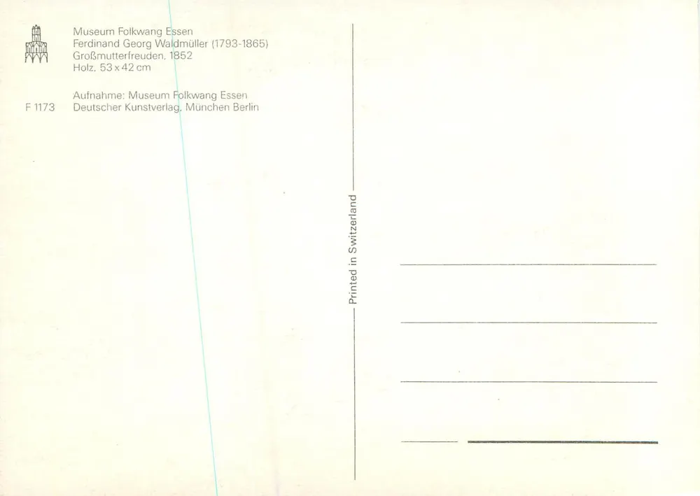 Ferdinand Georg Waldmüller — Avó e filhos — Museum Folkwang Essen - Verso