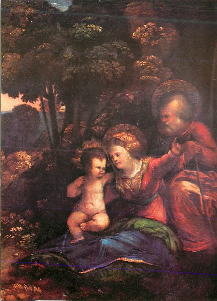 Heilige Familie — Ruhe in Ägypten — Dosso Dossi (1489-1542) — Verleger THE BEST - Vorderseite