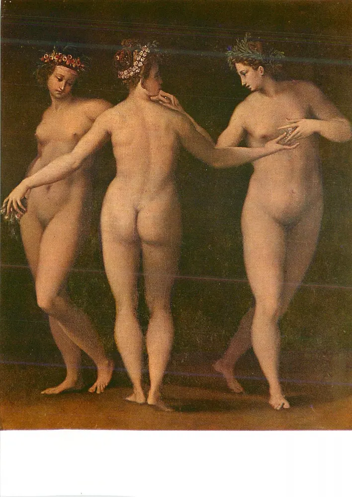 Les trois Grâces — Galleria Uffizi — Poppi — Série d'ARTE n°464 - Recto