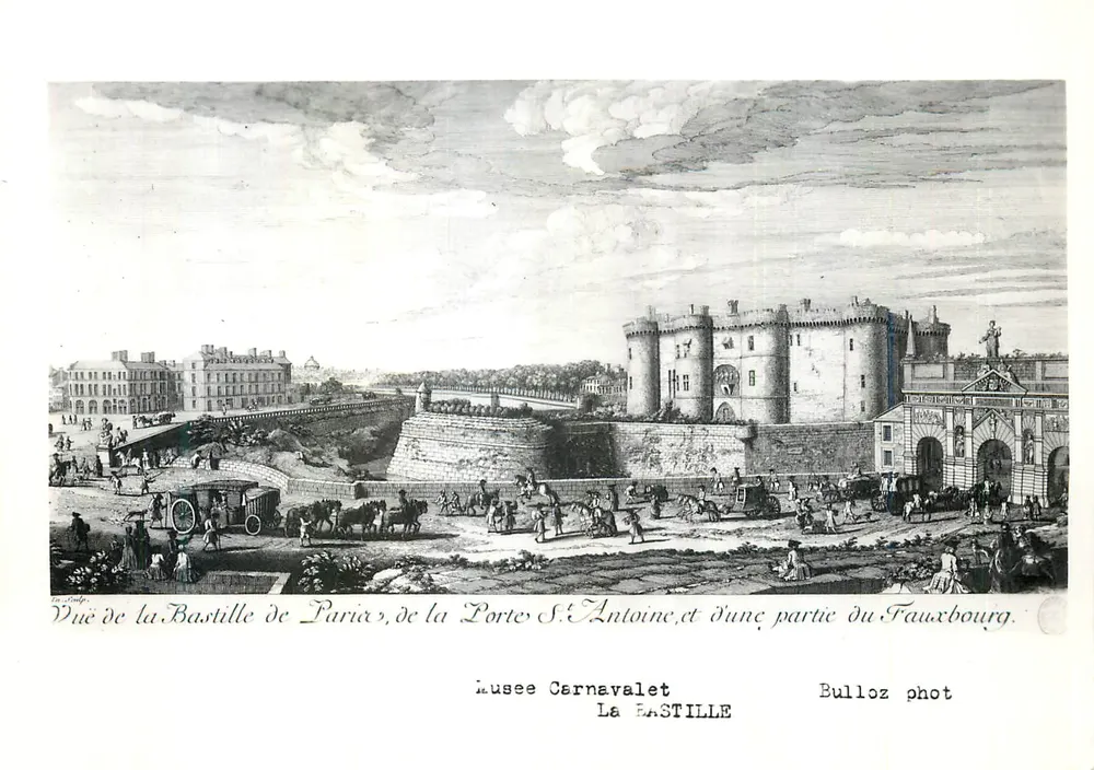 Vista da Bastilha de Paris, da Porta Saint-Antoine e de parte do Faubourg — Bulloz phot - Frente