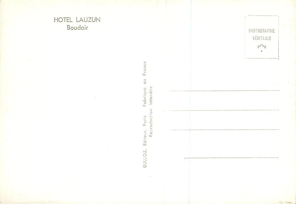 Rijk versierd interieur — Hotel Lauzun — Bulloz, Parijs - Achterkant