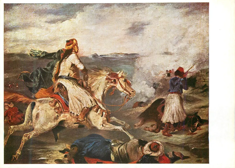 Szenen eines Kampfes in Griechenland — Eugène Delacroix (1798-1863) — Wiechmann-Verlag, Starnberg vor München, n° 2267 - Vorderseite