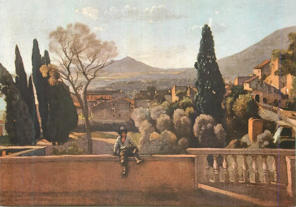 Tivoli - Die Gärten der Villa d'Este — Corot (1796-1875) — Beatrice Deste, Milano - Vorderseite