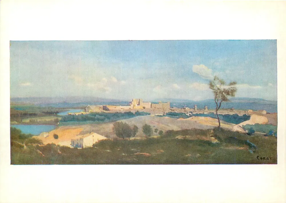 Avignon from the West — Corot — National Gallery - Recto