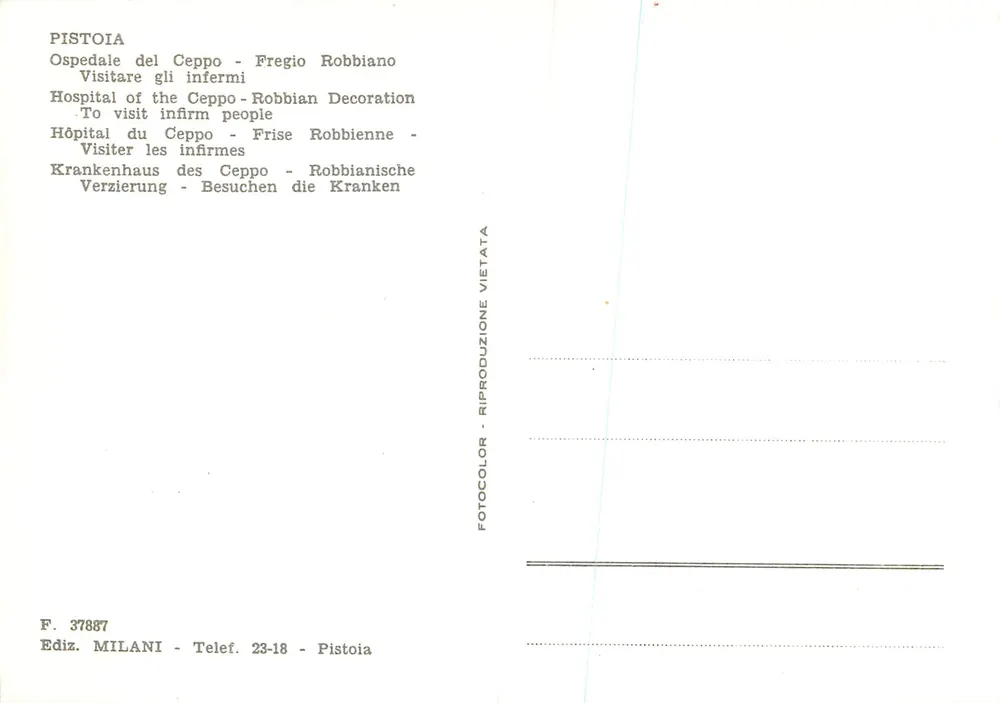 Pistoia — Ospedale del Ceppo — Fregio Robbiano - Rückseite
