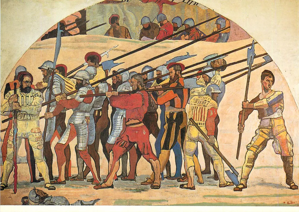 Rückzug bei Marignano — Gemälde von Ferdinand Hodler — Ausgabe Reiter Kunstverlag AG, CH-8123 Ebmatingen-Zürich - Vorderseite