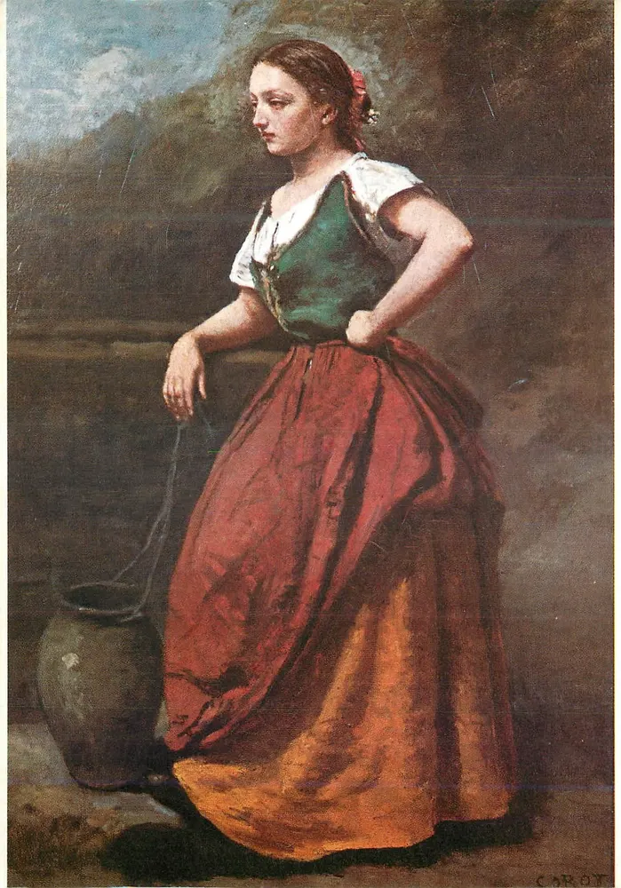 Frau am Brunnen — Corot, um 1865 — Rijksmuseum Kröller-Müller, Otterlo - Vorderseite