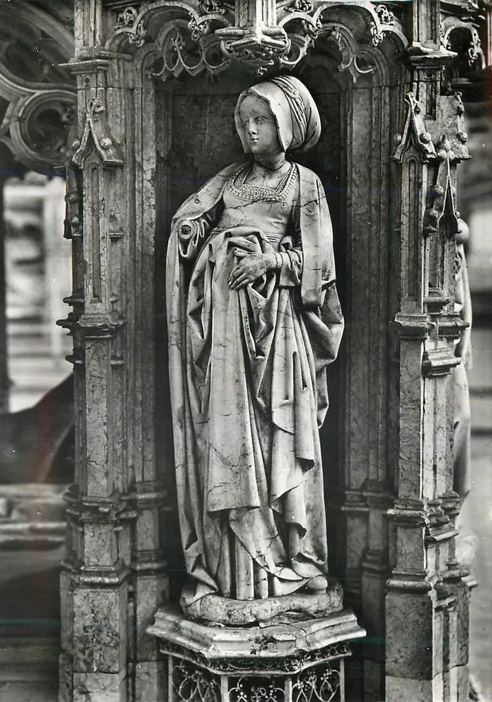 Statue eines Grabes — Kirche von Brou, Anfang des 16. Jahrhunderts — Service Commercial Historiques, Paris - Vorderseite