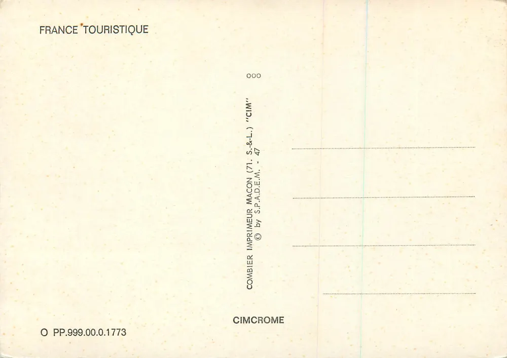 Baptême d'un Bourguignon — humor sobre a tradição vinícola — France Touristique - Verso