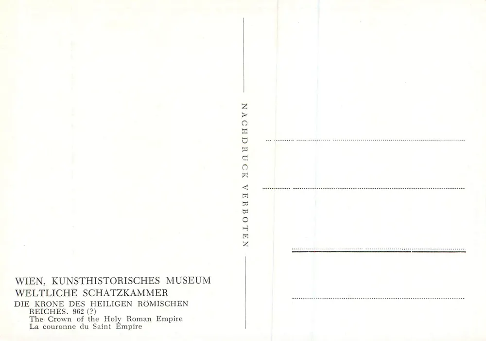 Krone des Heiligen Römischen Reiches — 962 (?) — Wien, Kunsthistorisches Museum - Rückseite