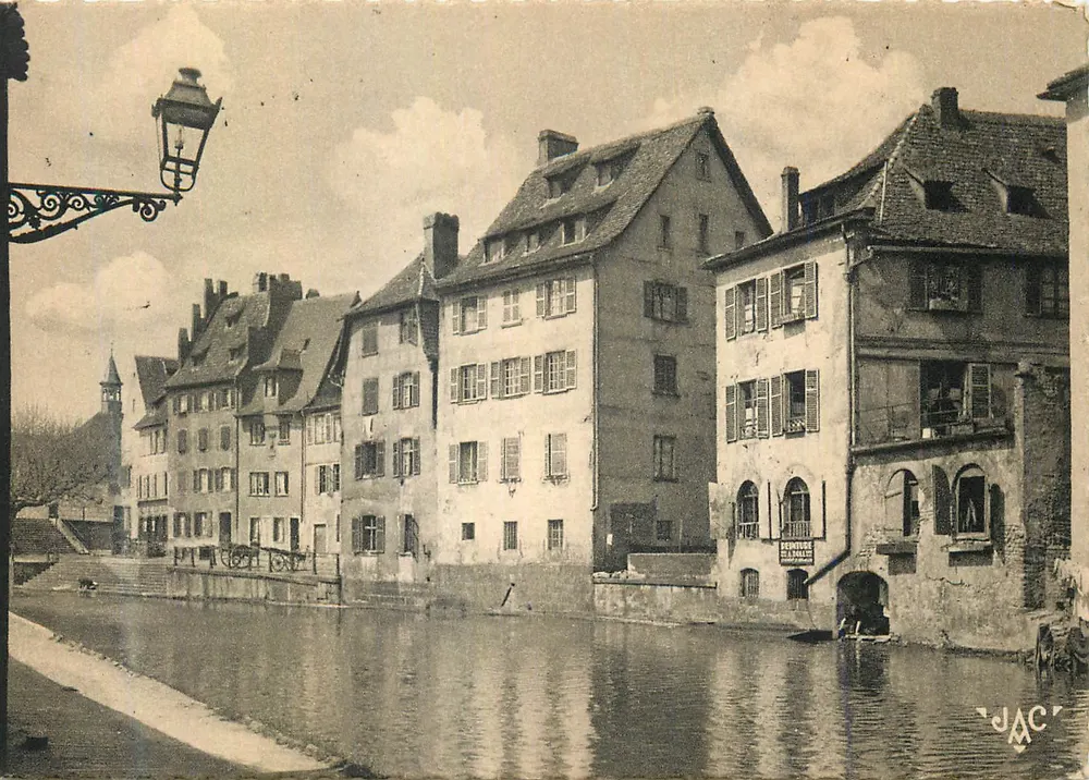 Kanal von Straßburg — Häuser am Ufer — Verleger JAC - Vorderseite