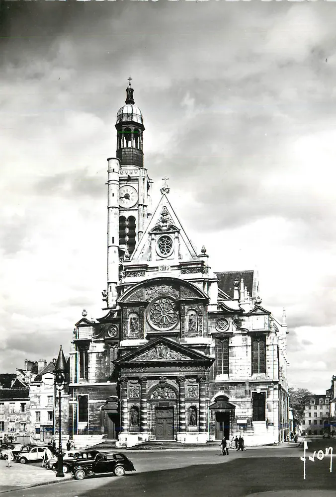 Église Saint-Pierre de Troyes — vue de la façade — éditeur F. Jon 104 - Recto