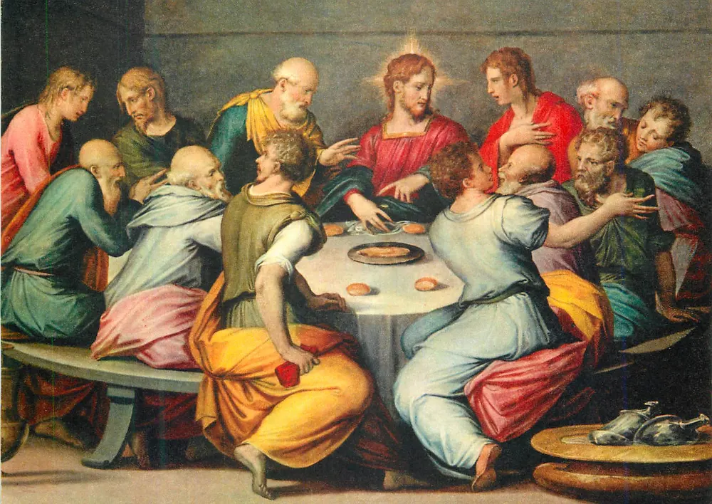 Het Laatste Avondmaal — religieuze schilderij — uitgever en serie-nummer niet leesbaar - Voorkant