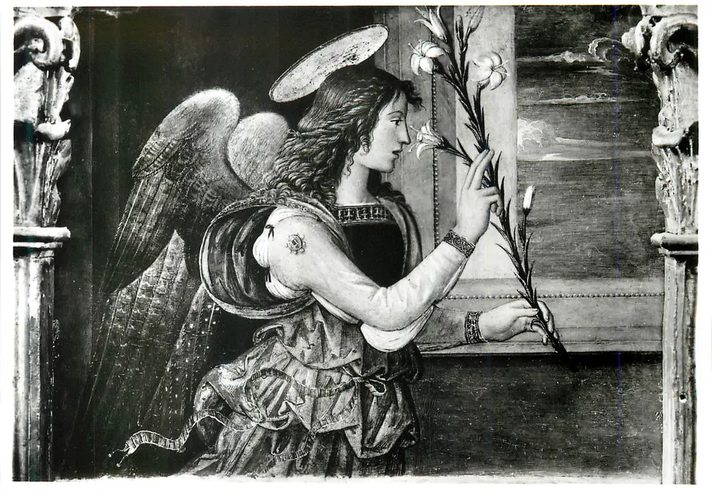 Angélus mit Lilien — Detail einer Malerei — unbekannter Verleger - Vorderseite